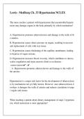 Med&sol;Surg Lewis Chapter 33 Hypertension Exam With Well Verified 100&percnt; Questions And Answers Latest Update 2025&sol;2026&excl;&excl;&excl;Brand New