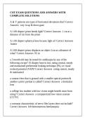 COT EXAM QUESTIONS AND ANSWERS WITH COMPLETE SOLUTIONS