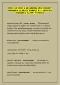 MCB 150 Exam 1 Study Guide&colon; Essential Biochemistry & Cell Biology Q&A &lpar;Graded A&plus;&rpar;