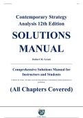 Complete Solutions Manual - Contemporary Strategy Analysis&comma; 12th Edition &ndash; Robert M&period; Grant &ndash; ISBN 9781394251599 &lpar;All Chapters Covered 1&ndash;14&rpar;