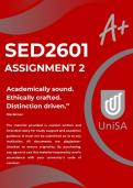 SED2601 ASSIGNMENT 2 2026 &ast;COMPLETE ANSWERS&ast; DUE DATE 24 JUNE 2026 &lpar;BEST ANSWERS FOR THIS ASSIGNMENT&rpar; 