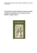 TEST BANK for the Mind's Machine&colon; Foundations of Brain and Behavior 4th Edition by Neil V&period; Watson & S&period; Marc Breedlove Complete Guide A&plus;