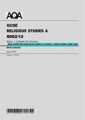 AQA GCSE RELIGIOUS STUDIES A PAPER 1 QUESTIONS JUNE 2025