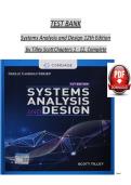 Test Bank for Systems Analysis and Design &lpar;12th Edition&rpar; &ndash; Tilley Scott &vert; Latest Update 2026 &vert; A&plus; Exam Prep &vert; Chapters 1&ndash;12 Complete