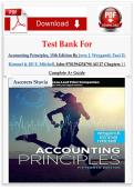 Test Bank For Accounting Principles&comma; 15th Edition By Jerry J&period; Weygandt&comma; Paul D&period; Kimmel & Jill E&period; Mitchell&comma; Isbn-9781394254798 All 27 Chapters &vert;&vert; Complete A&plus; Guide