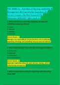 TEST BANK For -Essentials of Nursing Leadership &  Management 8th Examination Questions And  Correct Answers &lpar;Verified Answers&rpar; Plus  Rationales 2026&sol;2027 Q&A Grade A&plus; 