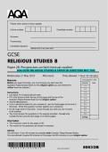 AQA GCSE RELIGIOUS STUDIES B PAPER 2B QUESTIONS MAY 2025