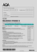AQA GCSE RELIGIOUS STUDIES B PAPER 2X QUESTIONS MAY 2025