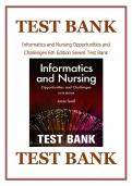 Informatics and Nursing&colon; Opportunities and Challenges &ndash; 6th Edition Sewell&comma; Nursing Informatics Course &ndash; Complete Test Bank