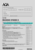 AQA GCSE RELIGIOUS STUDIES B PAPER 2A QUESTIONS MAY 2025