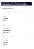 FLETC Written Exam &num;1 questions with complete solutions graded A&plus; 2025&sol;2026