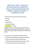 NR507 FINAL EXAM &ndash; ADVANCED PATHOPHYSIOLOGY REVIEW WITH ACTUAL 2026 EXAM QUESTIONS AND CORRECT ANSWERS GRADED A&plus; &lpar;CHAMBERLAIN 2026&rpar;