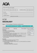 AQA GCSE SOCIOLOGY PAPER 1 QUESTIONS MAY 2025