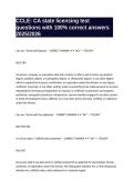 CCLE&colon; CA state licensing test questions with 100&percnt; correct answers 2025&sol;2026