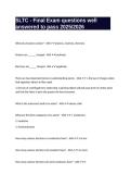 SLTC - Final Exam questions well answered to pass 2025&sol;2026