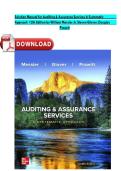 Solution Manual for Auditing & Assurance Services&colon; A Systematic Approach 12th Edition by William Messier Jr&period;&comma; Steven Glover & Douglas Prawit &vert; All Chapters Complete &vert; Verified Answers Updated 2026