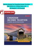 Solution Manual for Canadian Income Taxation 26th Edition by William Buckwold &vert; Chapters 1&ndash;23 Complete &vert; Current & Exam-Ready Solutions