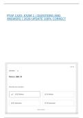 PTAP 1320- EXAM 1 &vert; QUESTIONS AND ANSWERS &vert; 2026 UPDATE 100&percnt; CORRECT
