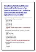 Texas Notary Public Exam With Actual Questions & Verified Answers&comma; Plus Explained Rationales&sol;Expert Verified For Guaranteed 100&percnt; Pass 2026&sol;Latest Update&sol;Instant Download Pdf