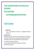 Comprehensive A&P Nursing Test Bank &vert; Aligned with Patton's Human Body in Health & Disease 8th Edition Curriculum