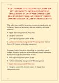 WGU C724 OBJECTIVE ASSESSMENT 1 & 2 WITH PRACTICE EXAM LATEST 2026 PACKAGE DEAL&vert; DIFFERENT VERSION WITH COMPLETE 800 REAL EXAM QUESTIONS AND CORRECT VERIFIED ANSWERS&sol; ALREADY GRADED A&plus;&vert;  C724 INFORMATION SYSTEMS MANAGEMENT OA & PA EXAMS &lpar;MOST RECENT&excl;&excl;&rpar; 