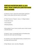 PORTAGE NUTRITION BIOD 121 2026 FINAL EXAM COMPLETE QUESTION BANK WITH ANSWERS