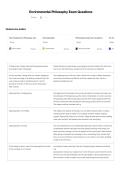 Environmental Philosophy Exam Questions and verified accurate Answers