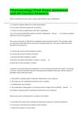 Pharmacology Final Exam Questions and All Correct Answers&period;