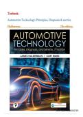 Test Bank for Automotive Technology&colon; Principles&comma; Diagnosis&comma; and Service 7th Edition&comma;&lpar;Halderman&comma; 2026&rpar;&comma; Chapter 1-136 &vert; All Chapters