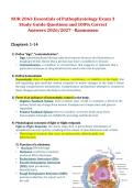 NUR 2063 Essentials of Pathophysiology Exam 3 &ndash; Rasmussen &ndash; 2026&sol;2027 Study Guide with Questions and 100&percnt; Correct Answers