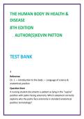 Instant Access A&P Test Bank &vert; Download Patton 8th Edition &lpar;Human Body in Health & Disease&rpar; PDF 2026