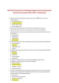 NUR 2063 Essentials of Pathophysiology Final Exam &ndash; Rasmussen &ndash; 2026&sol;2027 Latest Questions with Correct Answers