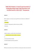 NUR 2063 Module 11 Final Exam Essentials of Pathophysiology &ndash; Rasmussen &ndash; 2026&sol;2027 Study Guide with Questions and Verified Answers