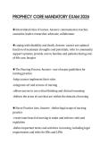 PROPHECY CORE MANDATORY EXAM 2026