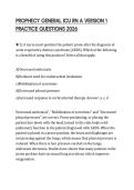 PROPHECY GENERAL ICU RN A VERSION 1 PRACTICE QUESTIONS 2026
