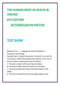 What Your Textbook Leaves Out&colon; Critical Application Questions from the Human Body in Health & Disease Test Bank