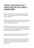 PROPHECY CORE MANDATORY PART II NURSING EXAM SCRIPT 2026 COMPLETE ANSWERS VERIFIED