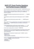 NACE CP1 Exam Practice Questions  And Verified Answers 2026&sol;2027 