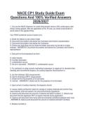NACE CP1 Study Guide Exam  Questions And 100&percnt; Verified Answers  2026&sol;2027