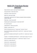 NACE CP1 Final Exam Review  2026&sol;2027