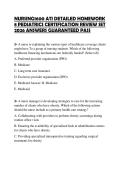 NURSING1600 ATI DETAILED HOMEWORK 8 PEDIATRICS CERTIFICATION REVIEW SET 2026 ANSWERS GUARANTEED PASS