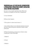 NURSING1600 ATI DETAILED HOMEWORK 8 PEDIATRICS PRACTICE SCRIPT UPDATED 2026 TESTED SOLUTIONS