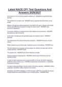 Latest NACE CP1 Test Questions And  Answers 2026&sol;2027 