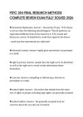 PSYC 304 FINAL RESEARCH METHODS COMPLETE REVIEW EXAM FULLY SOLVED 2026