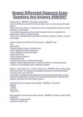 Newest Differential Diagnosis Exam  Questions And Answers 2026&sol;2027