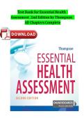 Test Bank for Essential Health Assessment&comma; 2nd Edition &ndash; Janice Thompson &vert; Latest Update 2026 Exam Prep &vert; GRADED A&plus;