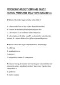 PSYCHOPATHOLOGY CEFS 546 QUIZ 2 ACTUAL PAPER 2026 SOLUTIONS GRADED A&plus;