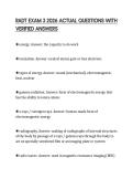RADT EXAM 3 2026 ACTUAL QUESTIONS WITH VERIFIED ANSWERS