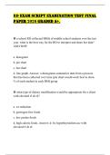 RD EXAM SCRIPT EXAMINATION TEST FINAL PAPER 2026 GRADED A&plus;&period;