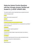 Endocrine System Practice Questions  with Key Concepts Answers Verified and  Graded A&plus;&vert;&vert; LATEST UPDATE 2026 